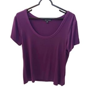 Cable & Gauge XL Short Sleeve T-shirt | EUC | Eggplant